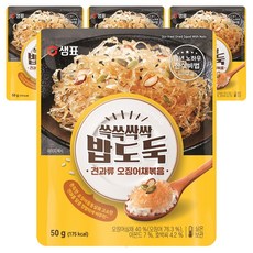 샘표 쓱쓱싹싹 밥도둑 견과류 오징어채볶음, 50g, 4개