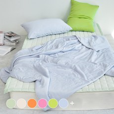 夏季遊戲柔軟涼感薄被, 水藍色