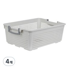문일케미칼 손잡이 바스켓, 화이트, 4개