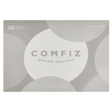 COMFIZ 康菲 成人立體醫療口罩 單片包裝 M, 20片, 1盒, 雪狐銀