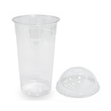 TOGO PACK 冰PET透明杯 107口徑 32盎司 + 圓頂蓋, 1L, 1套