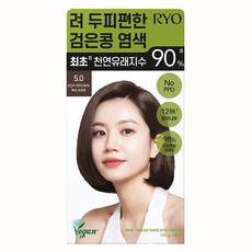RYO 呂 頭皮舒適黑豆染髮劑 120g, 5.0 Ash Brown, 1盒