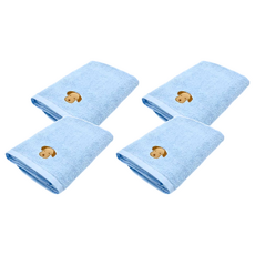 SHING LONG TEXTILE 台灣興隆毛巾 素色繡花毛巾 110g 100%棉 顏色隨機 4條