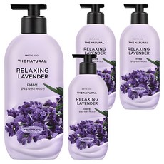 온더바디 더내추럴 바디로션 릴렉싱 라벤더향, 400ml, 4개