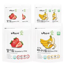 Naeiae 冷凍乾燥果乾 草莓口味 3入+香蕉口味 3入, 1組