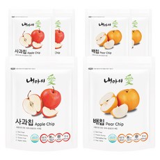 Naeiae 孩童水果凍乾組 蘋果口味 3入+水梨口味 3入, 1組