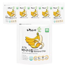 내아이애 동결건조 과일 유기농 바나나칩, 25g, 6개