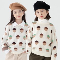 LollyTree 兒童橡果針織毛衣套頭衫