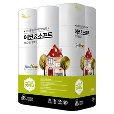 Good manner Eco & Soft 3層天然紙漿捲筒衛生紙, 30入, 1個
