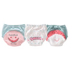 Vanibaby 幼兒學習褲3件組 西瓜 110 寶寶訓練褲 兒童內褲, 1組
