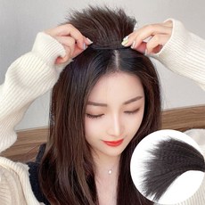 Hi-yuni Volume Up Hair Pong頭頂假髮 20cm, 棕黑色, 1個