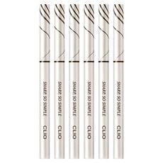 클리오 샤프 쏘 심플 워터프루프 펜슬 라이너 0.14g, 004 다크브라운, 6개