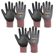 카멜로 베임 방지 코팅 안전장갑 양손세트 007-CUT, 혼합색상, 3세트