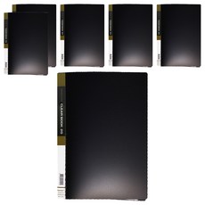 素面資料夾 3孔, 黑色, 6入