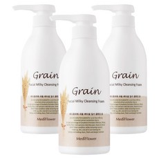 메디플라워 곡물 페이셜 밀키 클렌징 폼, 500ml, 3개