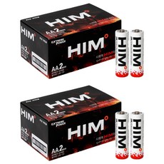 HIM 鹼性AA電池 散裝, 40入, 2個