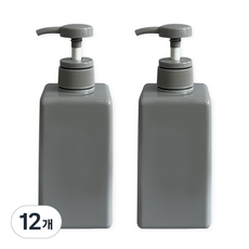 뉴앤룩 사각 리필용기 디스펜서 일반형 450ml, 04 그레이, 12개