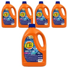 테크 딥클린 엑스퍼트 액상세제 본품, 4L, 5개