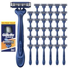 Gillette 吉列 正品 Sensor3 拋棄式刮鬍刀, 1個, 36入