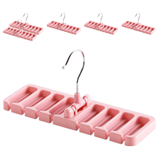 葉子小舖 8孔皮帶領帶飾品掛架, 顏色隨機, 6個