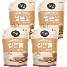 순샘 쌀뜬물 주방세제 리필, 1.2L, 4개