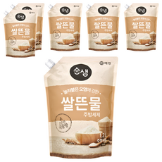 순샘 쌀뜬물 주방세제 리필, 1.2L, 6개