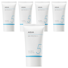 미샤 올 어라운드 세이프 블록 아쿠아 선크림 SPF50+ PA++++, 50ml, 5개