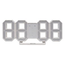 Kinyo TD395 LED 立體數字鐘 215 x 38 x 85mm 167g, 白色