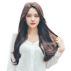 가발나라 여성 긴 앞머리 롱 스트레이트 통가발 L, 쵸코브라운, 1개