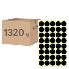 鶴屋 圓形 圓點標籤 151A 黑色, 3個, 440個裝