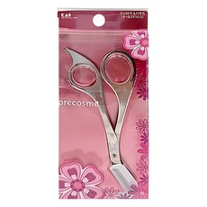 KAI 貝印 眉毛剪 附梳, 銀色, 1支