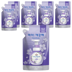 LION 獅王 趣淨 泡泡洗手慕斯補充包 紫羅蘭花香, 200ml, 6包