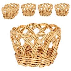 house recipe. PP仿藤小物收納籃, 米色, 6個