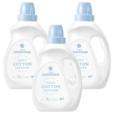 그린핑거 섬유유연제 포근한 코튼향 본품, 1.4L, 1개입, 3개