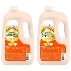 Trio 含有發酵醋、檸檬香味的環保餐具洗滌劑, 3L, 2個