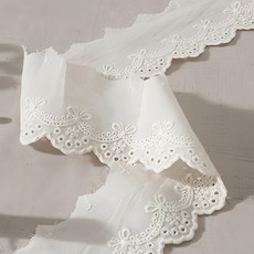 Handis 薩布麗娜棉質刺繡蕾絲, 2捲, 自然原色