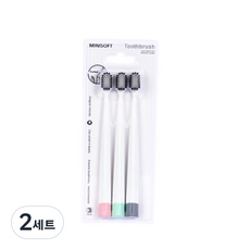오픈스페이스 미니소프트 대나무 숯 칫솔 3종 세트, 2세트, 3개입