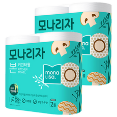 모나리자 본 천연펄프 키친타올, 2롤, 2개
