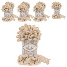 alize 퍼피 핑거니팅 뜨개실, 310 허니, 8개