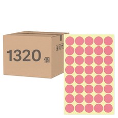 鶴屋 圓形 圓點標籤 151R 彩虹色, 3個, 440個裝