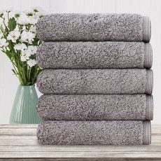 COTTON CLOUD 頂級飯店毛巾 170g 40支精梳棉, 淺灰色, 5個