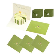 Inp 生日蛋糕立體卡片 5入組 15 x 13 cm, E 禮物盒, 1套