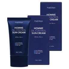 PUREDERM 男士控油防曬乳 SPF50+ PA+++, 50ml, 2個