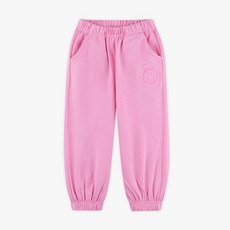 MARI N MORI 兒童笑臉刷毛保暖束口褲