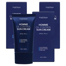 PUREDERM 男士控油防曬乳 SPF50+ PA+++, 50ml, 3個