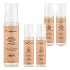Shea Moisture 椰子&木槿柔順捲髮慕斯, 5瓶, 222ml
