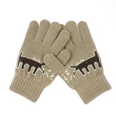 Woojooi 鱷魚圖案針織手套