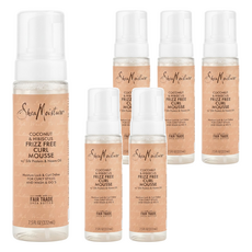 Shea Moisture 椰子&木槿柔順捲髮慕斯, 6瓶, 222ml