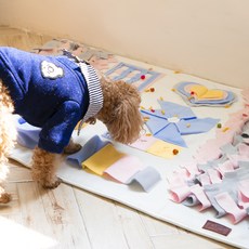 Attifriend 寵物嗅聞遊戲墊 L, 白底繽紛混色C款, 1入