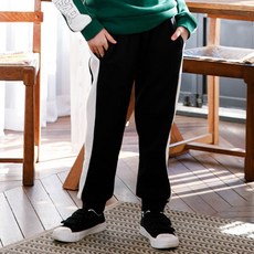 jackid 女童撞色線條刷毛褲